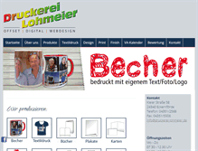 Tablet Screenshot of druckerei-lohmeier.de